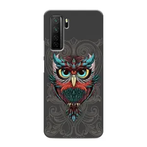 Чохли з принтом СОВИ для Honor 30s (Сова на сірому)