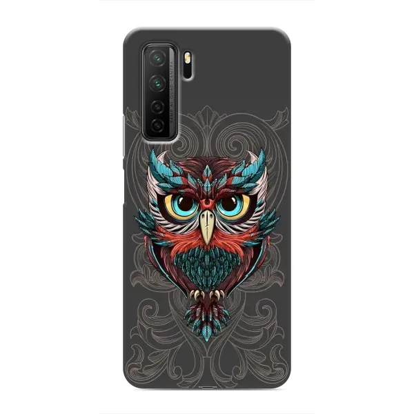 Чехол с рисунком «Сова на сером» для Honor 30s