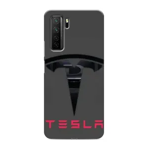 Силіконовий бампер з картинкою машини на Honor 30s (Logo TESLA)