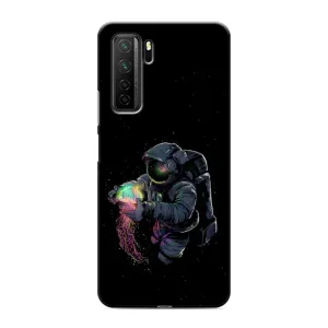 Силиконовый Чехол с принтом "Космонавты" на Honor 30s (В руках земля)