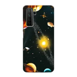 Чехол (ТПУ) с планетами на Honor 30s (Вид с космоса)