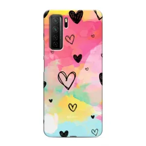 Чехлы с тематикой "Маленькие Сердечки" на Honor 30s (Яркие сердечки)