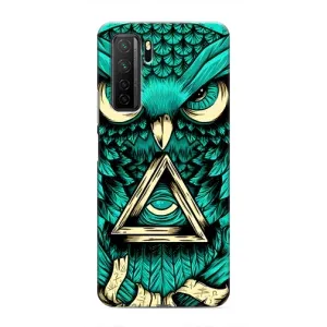 Чохли з принтом СОВИ для Honor 30s (Зелена сова)