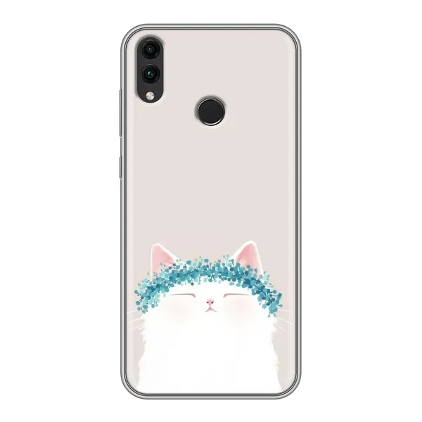 Чехол с рисунком «Белый котик» для Huawei Honor 8C Чехол с рисунком «Белый котик» для Huawei Honor 8C