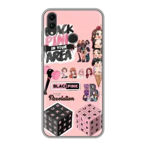 Чехлы с картинкой для Huawei Honor 8C (BLACK PINK коллаж)