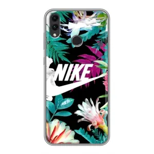 Силиконовый Чехол на Huawei Honor 8C с картинкой Nike (Цветочный Nike)