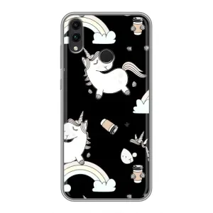Чохол Unicorn на Huawei Honor 8C (Єдинорог з кавою)
