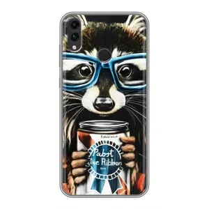 Силиконовый Чехол с Енотами на Huawei Honor 8C (Енот в очках)