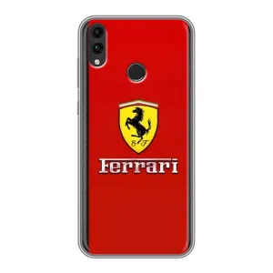 Силіконовий бампер з картинкою машини на Huawei Honor 8C (Ferrari Logo)