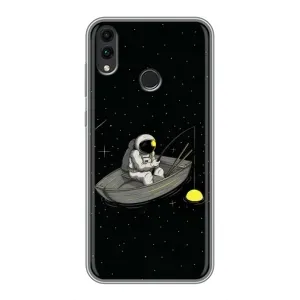 Силіконовый Чохол з принтом "Космонавти" на Huawei Honor 8C (Космонавт на рибалці)