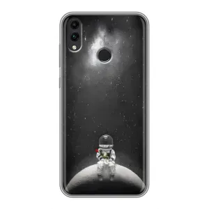 Силіконовый Чохол з принтом "Космонавти" на Huawei Honor 8C (Космонавт романтик)
