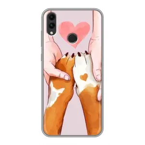 Чехол (ТПУ) Милые собачки для Huawei Honor 8C (Любовь к собакам)