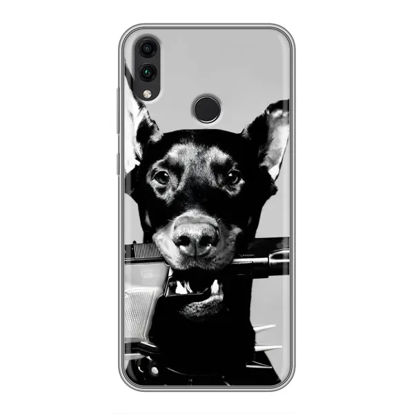 Чехол с рисунком «Опасный доберман» для Huawei Honor 8C Чехол с рисунком «Опасный доберман» для Huawei Honor 8C
