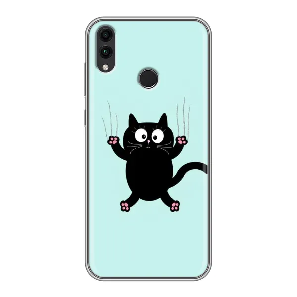 Чехол с рисунком «Падающий кот» для Huawei Honor 8C Чехол с рисунком «Падающий кот» для Huawei Honor 8C