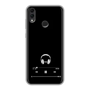 Чехол с картинками на черном фоне для Huawei Honor 8C (Плеер)