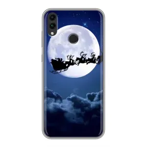 Чохол Санта Клаус для Huawei Honor 8C (Санта - місяць)