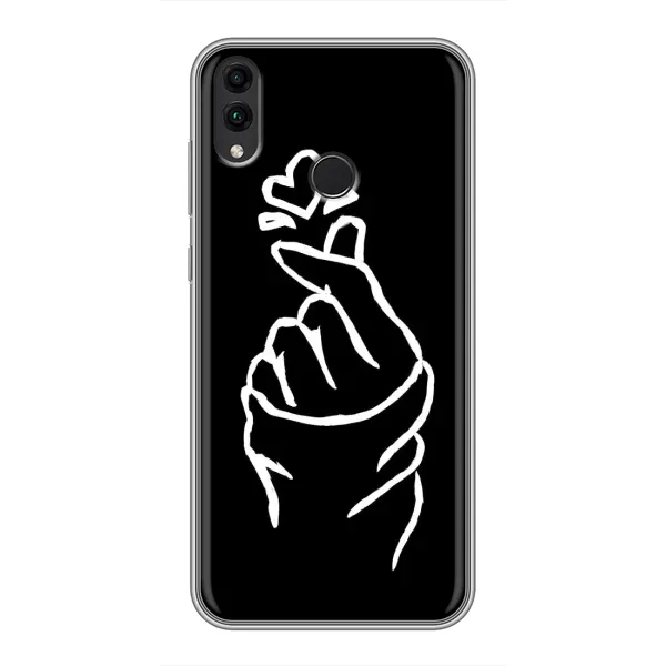 Чехол с рисунком «Сердце на черном» для Huawei Honor 8C Чехол с рисунком «Сердце на черном» для Huawei Honor 8C