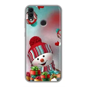 Чехлы на Новый Год Huawei Honor 8C (Снеговик в шапке)