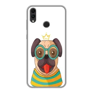 Бампер для Huawei Honor 8C с картинкой "Песики" (Собака Король)