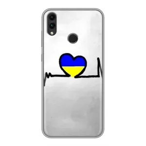 Силиконовый Чехол на Huawei Honor 8C (Я-Украина) (Украинская кардиограмма)