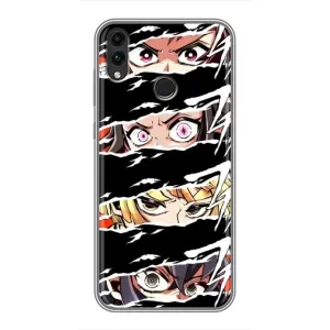 Силиконовые чехлы с глазами Anime для Хуавей Хонор 8Х Макс (Глаза на чорном)