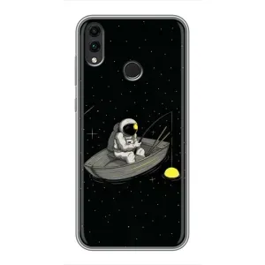 Силиконовый Чехол с принтом "Космонавты" на Huawei Honor 8X Max (Космонавт на рыбалке)