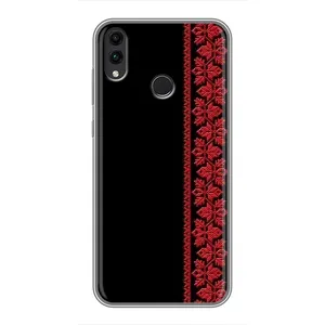 Силиконовый Чехол на Huawei Honor 8X Max (Красная Вышиванка)