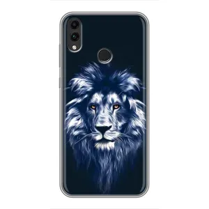 Чохол з картинкою на Huawei Honor 8X Max (Лев – синій)