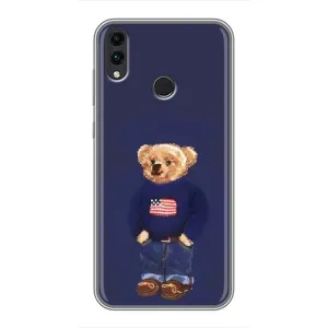 Чехлы Мишка Тедди для Хуавей Хонор 8Х Макс (Мишка USA)