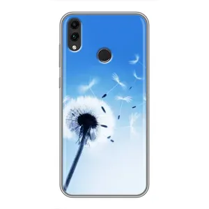 Силиконовый Чехол с одуванчиками на Huawei Honor 8X Max (Одуванчик на голубом)