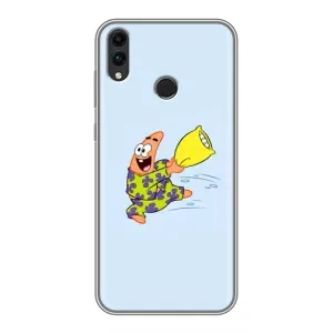 Чехлы с Патриком на Huawei Honor 8X Max (Патрик с подушкой)