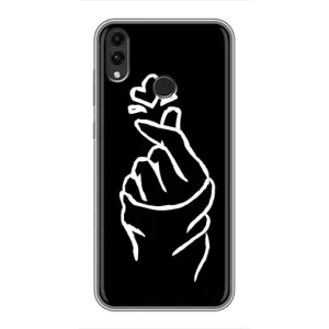 Чохол (Знак сердечка) для Huawei Honor 8X Max (Сердечко на чорному)