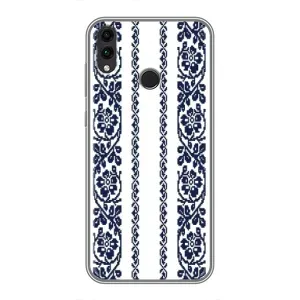 Силиконовый Чехол на Huawei Honor 8X Max с картинкой Вышиванки (Синяя вышиванка)