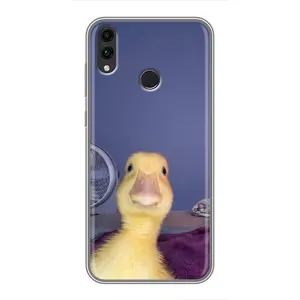Бампер с принтом Мемы для Huawei Honor 8X Max (Утка)