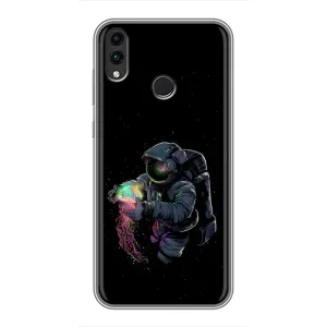 Силиконовый Чехол с принтом "Космонавты" на Huawei Honor 8X Max (В руках земля)