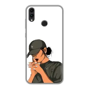 Силиконовый Чехол на Huawei Honor 8X Max с картинкой Стильных Девушек (В зеленом)