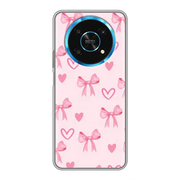 Чехол с рисунком «Бантики и сердечки» для Huawei Honor Magic 5 Lite 5G Чехол с рисунком «Бантики и сердечки» для Huawei Honor Magic 5 Lite 5G