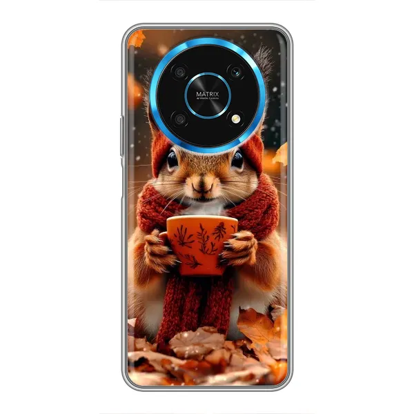 Чехол с рисунком «Белка с кофе» для Huawei Honor Magic 5 Lite 5G Чехол с рисунком «Белка с кофе» для Huawei Honor Magic 5 Lite 5G