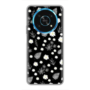Чохли з тематикою "КВІТИ" на Huawei Honor Magic 5 Lite 5G (цвітіння на чорному)