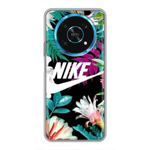 Силиконовый Чехол на Huawei Honor Magic 5 Lite 5G с картинкой Nike (Цветочный Nike)