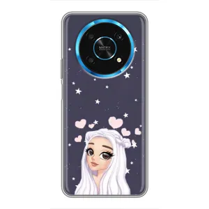 Чехол Стильные девушки на Huawei Honor Magic 5 Lite 5G (Девушка и сердечки)