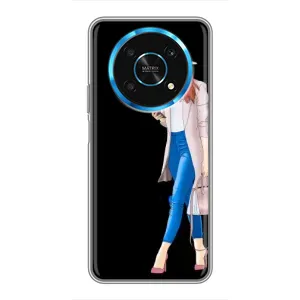 Чехол с картинкой Модные Девчонки Huawei Honor Magic 5 Lite 5G (Девушка со смартфоном)