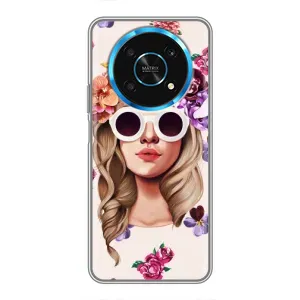 Чехол с картинкой Модные Девчонки Huawei Honor Magic 5 Lite 5G (Девушка в очках)