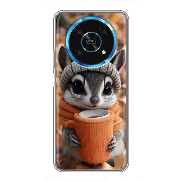 Чехол с рисунком «Грызунчик с кофе» для Huawei Honor Magic 5 Lite 5G Чехол с рисунком «Грызунчик с кофе» для Huawei Honor Magic 5 Lite 5G