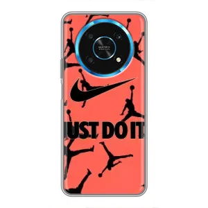 Силиконовый Чехол Nike Air Jordan на Хуавей Хонор Меджик 5 Лайт 5G (Just Do It)