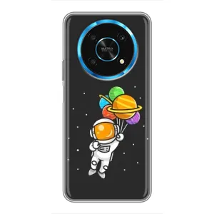 Силіконовый Чохол з принтом "Космонавти" на Huawei Honor Magic 5 Lite 5G (Космонавт з кульками)