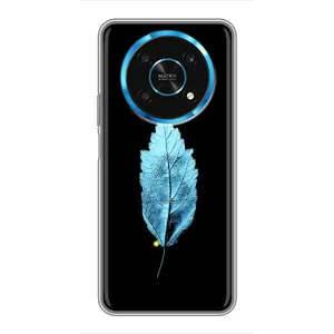 Чехол с картинками на черном фоне для Huawei Honor Magic 5 Lite 5G (Листочек)