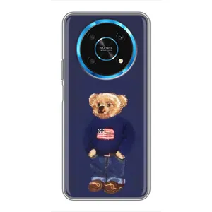 Чехлы Мишка Тедди для Хуавей Хонор Меджик 5 Лайт 5G (Мишка USA)