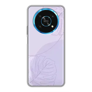 Чохол квітковий дизайн для Huawei Honor Magic 5 Lite 5G (Монстера фіолетова)
