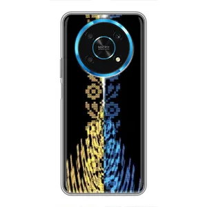 Силиконовый Чехол на Huawei Honor Magic 5 Lite 5G (Патриотическая вышиванка)